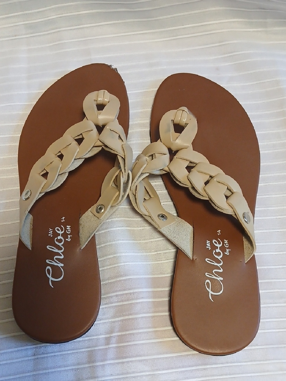 Chloe Braided Tan and Brown Women's Sandals